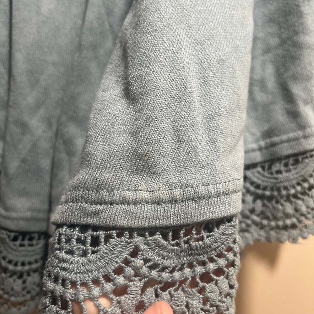 Free People Prairie Days Blue Embroidered Top Blouse - Picture 6 of 6
